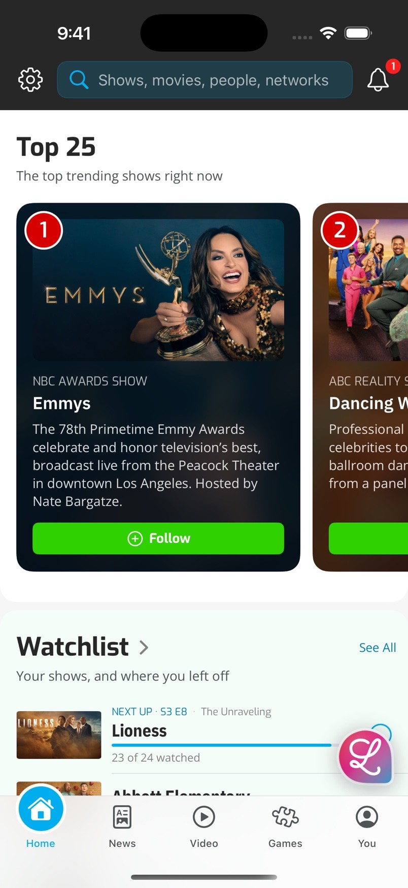 Home: the Top 25 and your watchlist